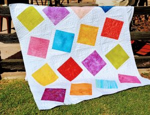 Free otion Quilting Challenge by Angela Walters - mostly hand dyed fabrics